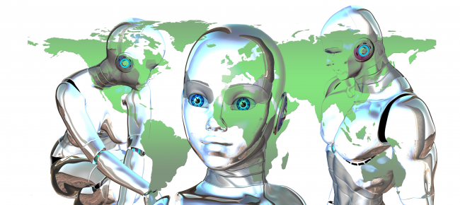 Ilustración de robots de Astrobots